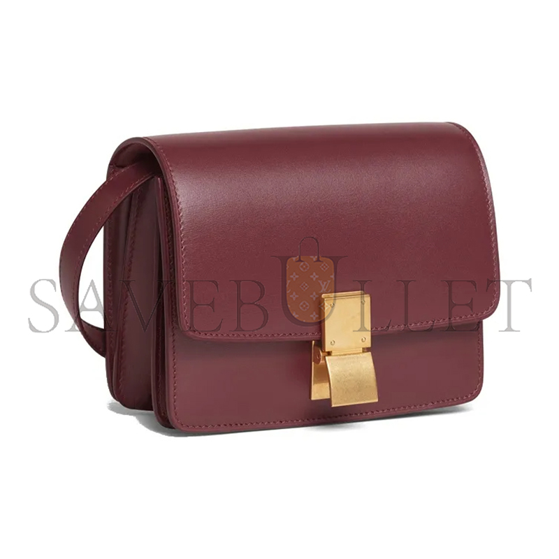 CELINE SMALL SHOULDER BAG IN CLASSIC POLISHING CALFSKIN 189183DLS.28BD (16*13*7cm)