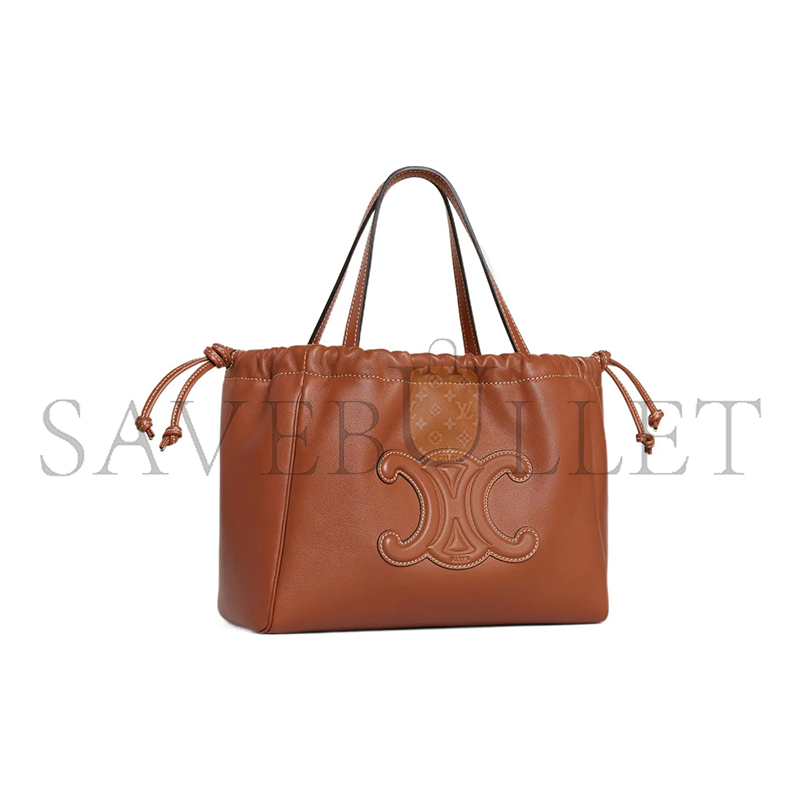 CELINE SMALL DRAWSTRING BAG IN CABAS TRIOMPHE SMOOTH COWHIDE 111013DU3.04LU (22*17*15cm)