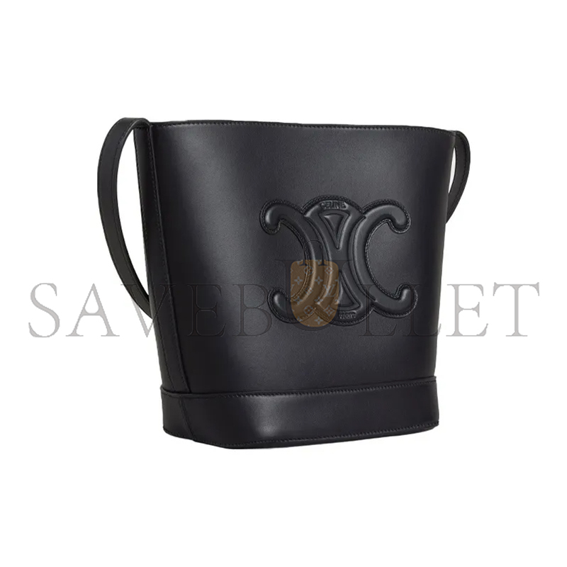 CELINE SMALL BUCKET BAG IN CUIR TRIOMPHE SMOOTH COWHIDE 198243DU3.38NO (22*18*13cm)